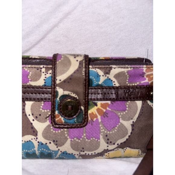 Relic Canvas Floral Multicolor Snap Wallet Change Pocket EUC - Picture 4 of 7